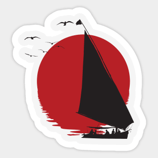 Sailing sunset Sticker